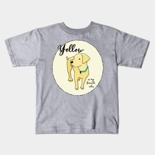 Yellow Is my Favorite Color Yellow Labrador Retriever Dog Kids T-Shirt